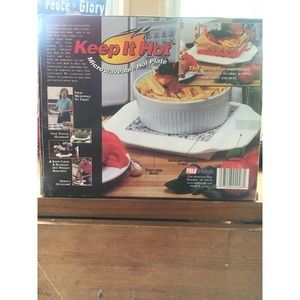 MICRO HOT PLATE Microwavable Stone Serving Tray ~ Keeps Food Hot!